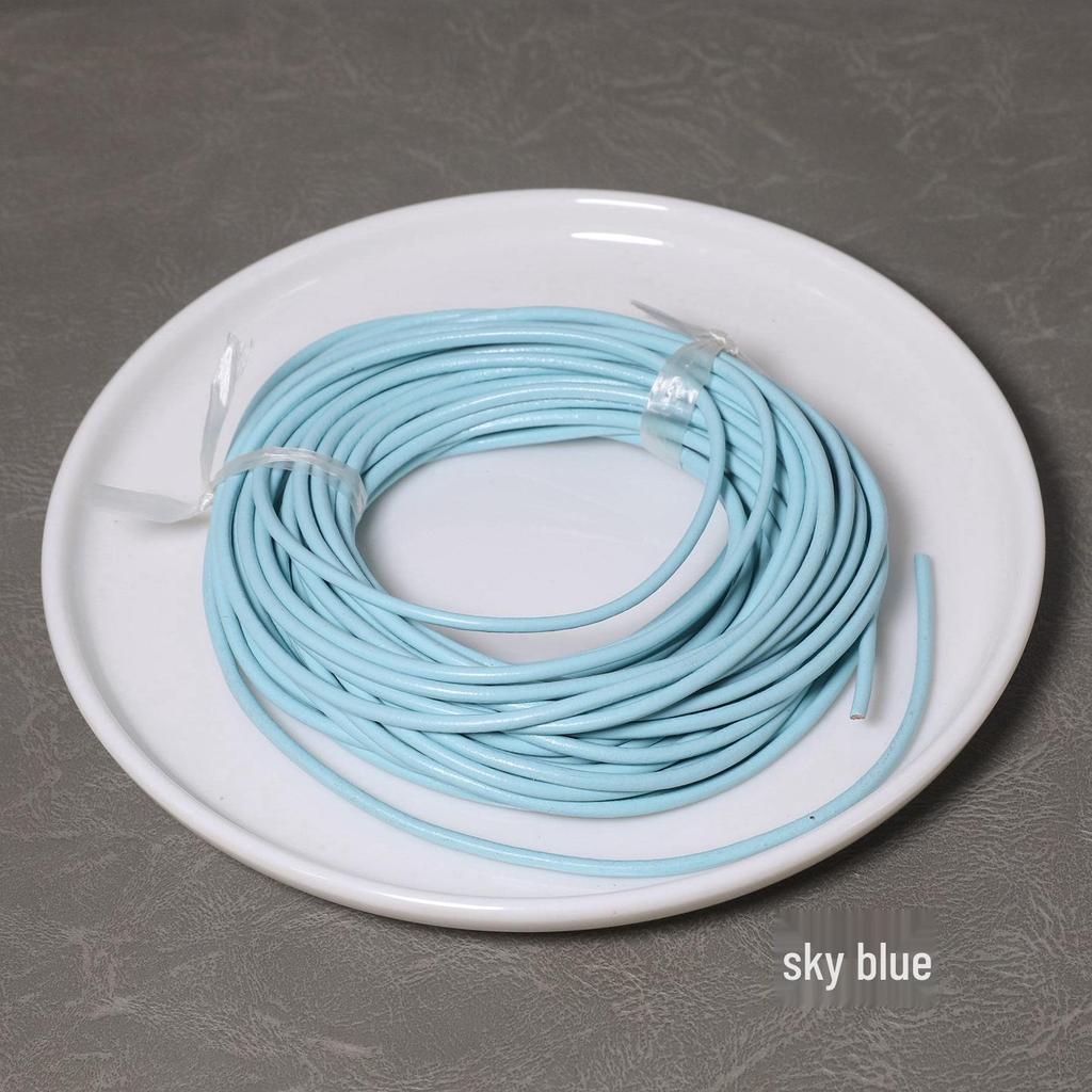 3MM Colored Leather Cord for DIY Jewelry: Round Leather Strip for Bracelet and Necklace Crafting