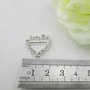 10pcs Heart Buckle with Horizontal Bar for Invitation Ribbon Slider 15mm