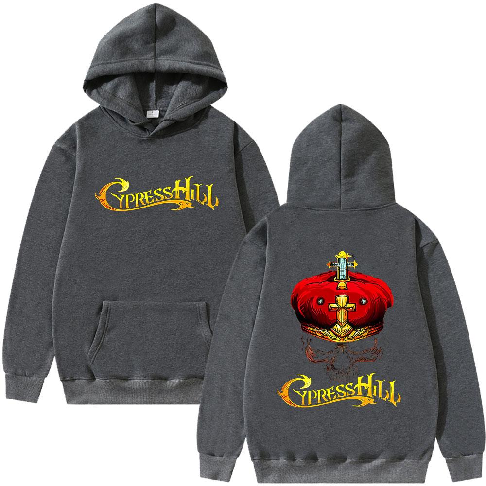 Rapper Cypress Hill Stoned Raiders Hoodie Skeleton Graphic Pullover Male Vintage Casual Hoodies Men Fashion Streetwear