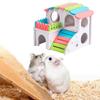 Small Pets Hideout Hamster Villa Plastic House for Chinchillas Guinea Pigs