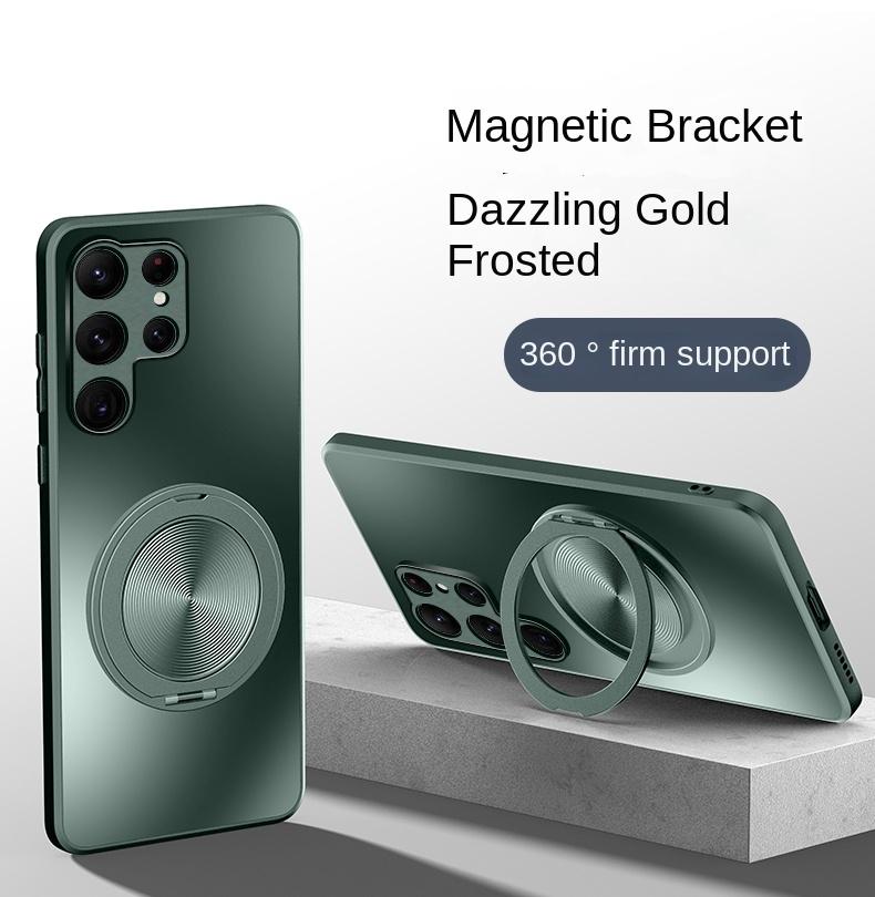 

Для Samsung Galaxy S24 S23 S22 Plus Чехол Жесткий Матовый С Кольцом Магнитная Защитная Задняя Крышка Для Samsung S22 S23 S24 Ultra Чехол For S23 Ultra зелёный