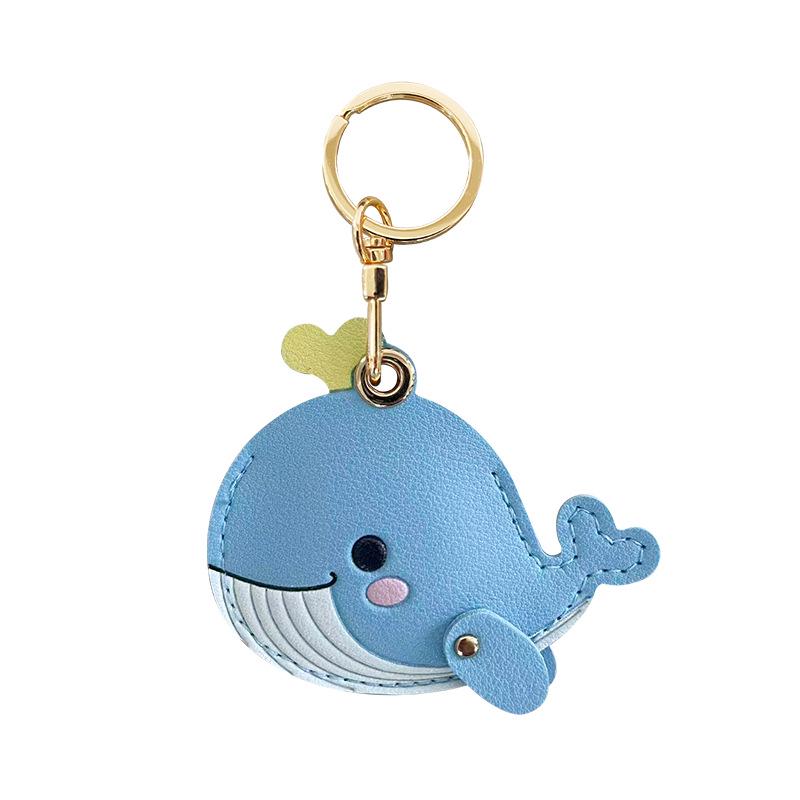 Cute Whale Double-Sided Keychain & AirTag Protective Cover - Small Gift & Backpack Charm