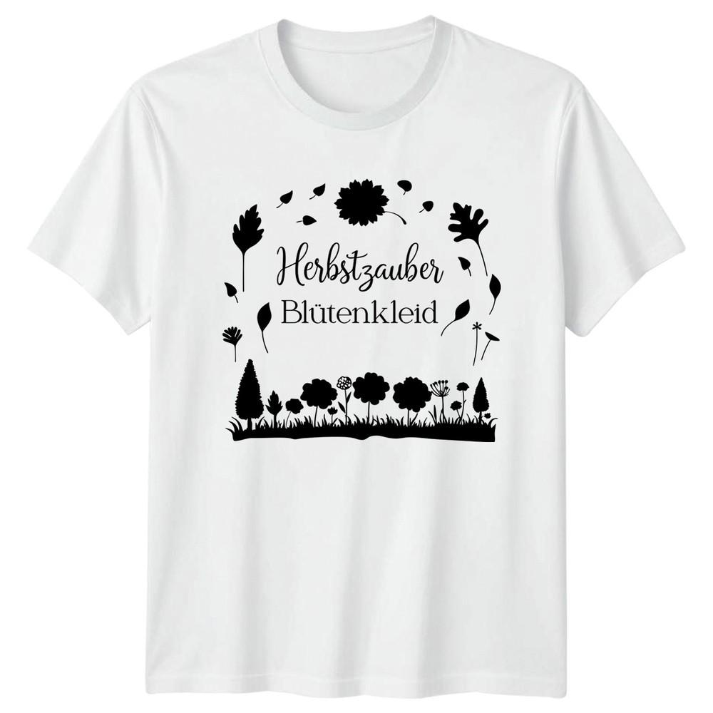 Herbstzauber Blutenkleid Unisexs TShirt Autumn Flowers Nature Birthday Gift S