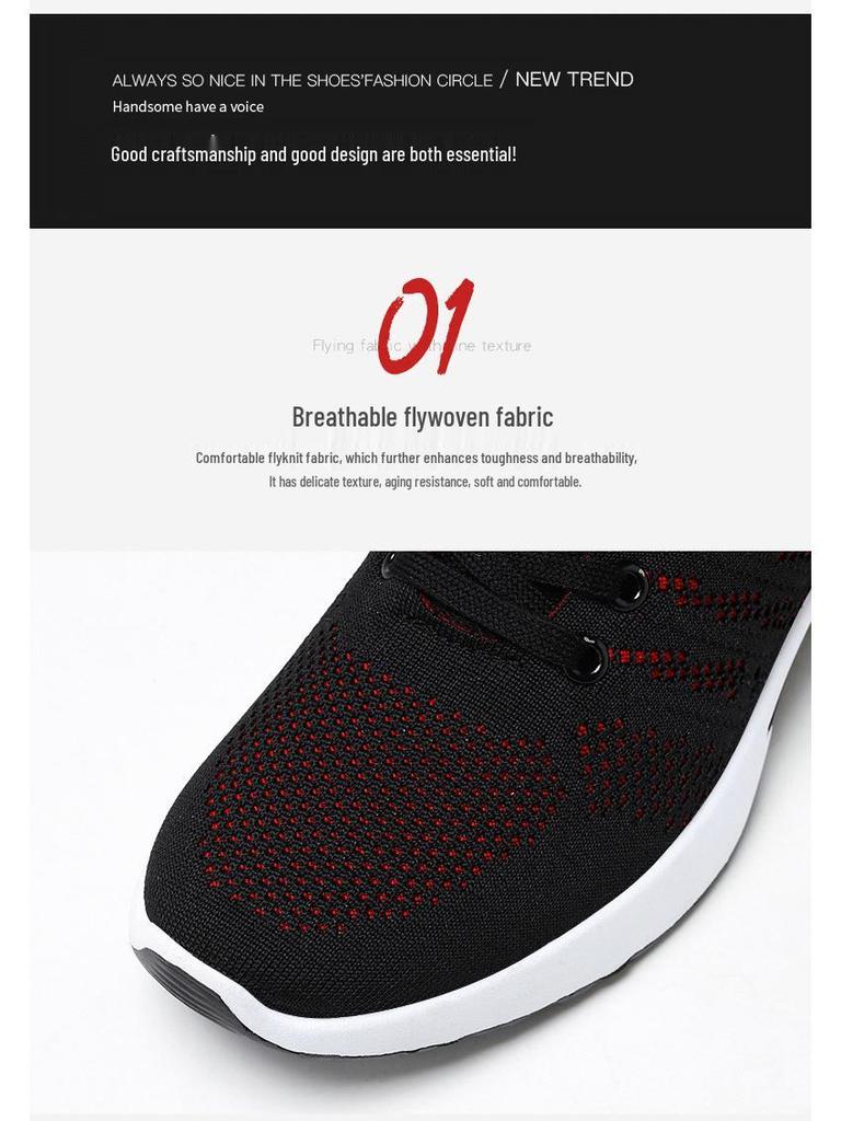 Men's Breathable Lightweight Summer Running Shoes - Soft Sole, Casual, and Versatile Sports Sneakers