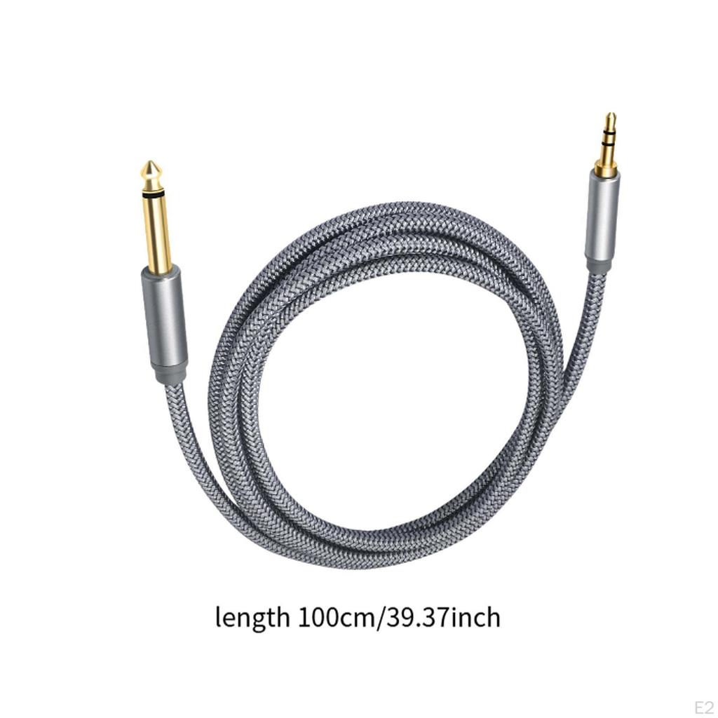6.35 Mm To 3.5 Guitar Audio Cable, Versatile AUX (stereo) for Stage, Mixing Consoles And Home