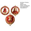 3Pcs Christmas Tree Pendant U.S. 250th Anniversary Bell Ornament Festive Atmosphere Creators with Hanging Rope