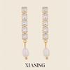 Xia Ling Design Elegante Zirkon Perlen Ohrhänger
