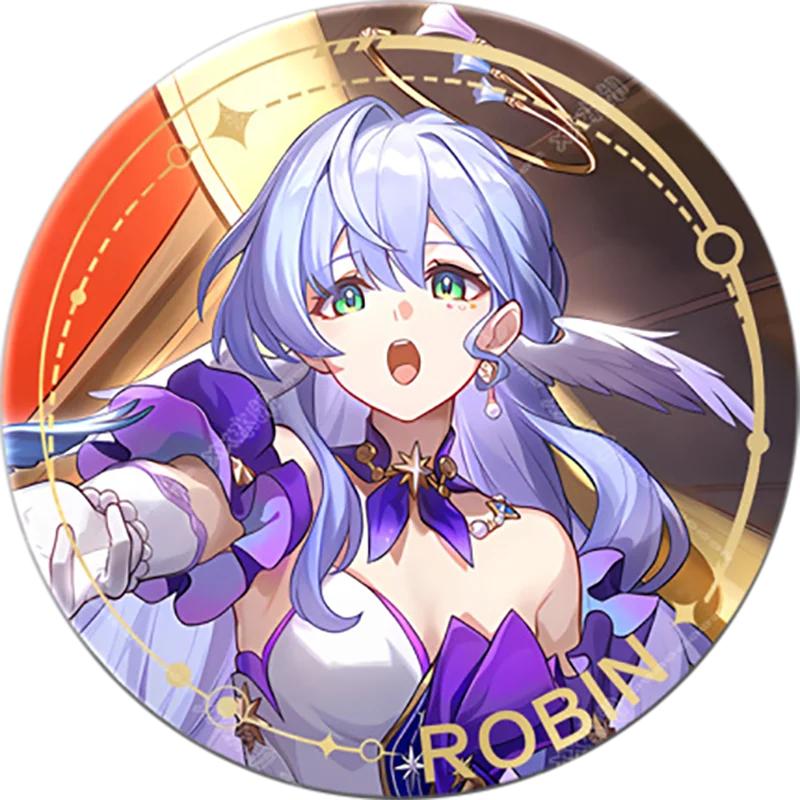 

Game Honkai Star Rail Brooch Pins Anime Badge Cosplay DR Ratio Argenti Acheron Himeko Accessories Aventurine Decoration Gifts