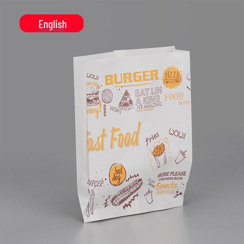 Oil-Proof Disposable Snack Bag for Fried Chicken & Fries