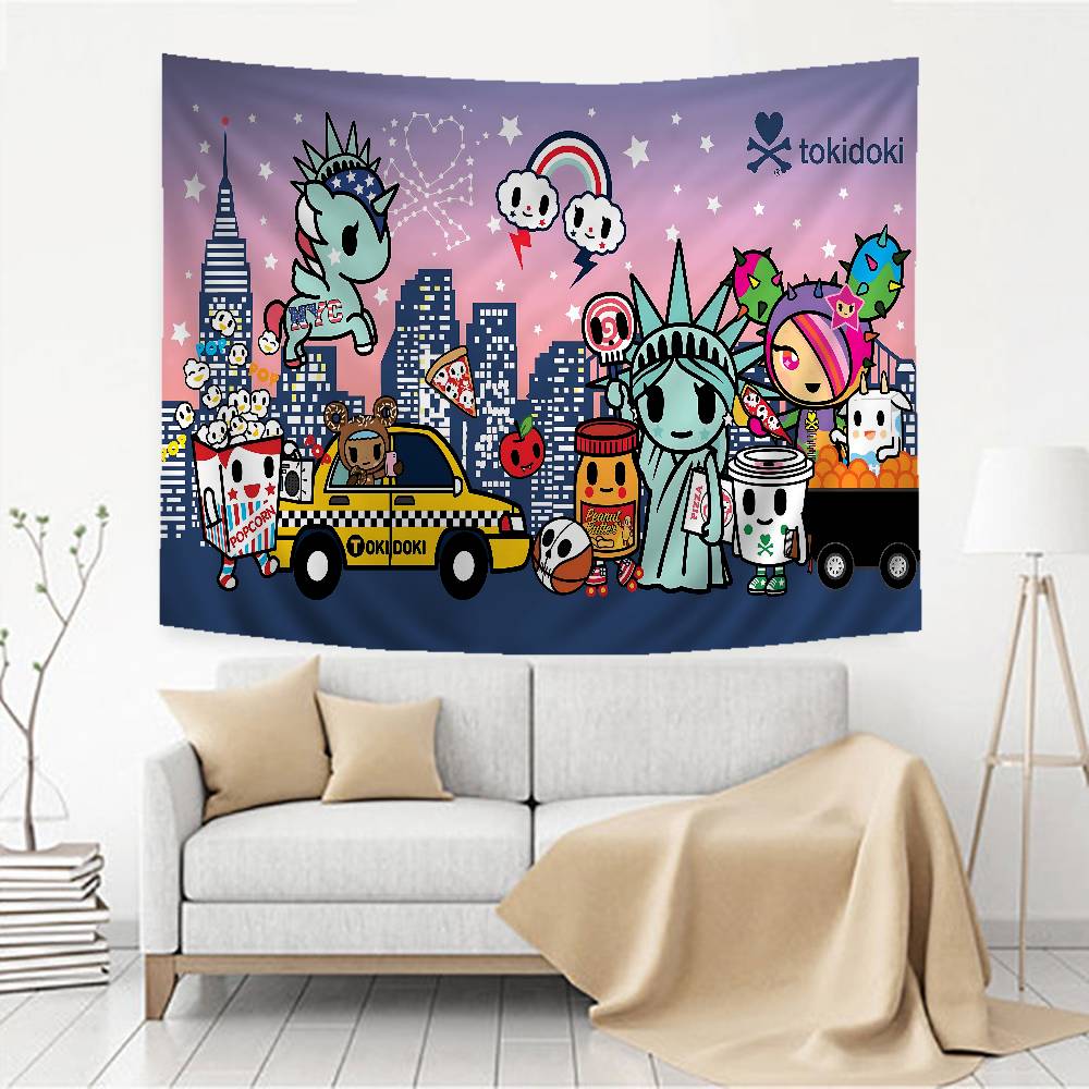 Trendy Brand Japan TTokidokis Cartoon Tapestry Art Science Fiction Room Home Decor Wall Hanging Home Decor