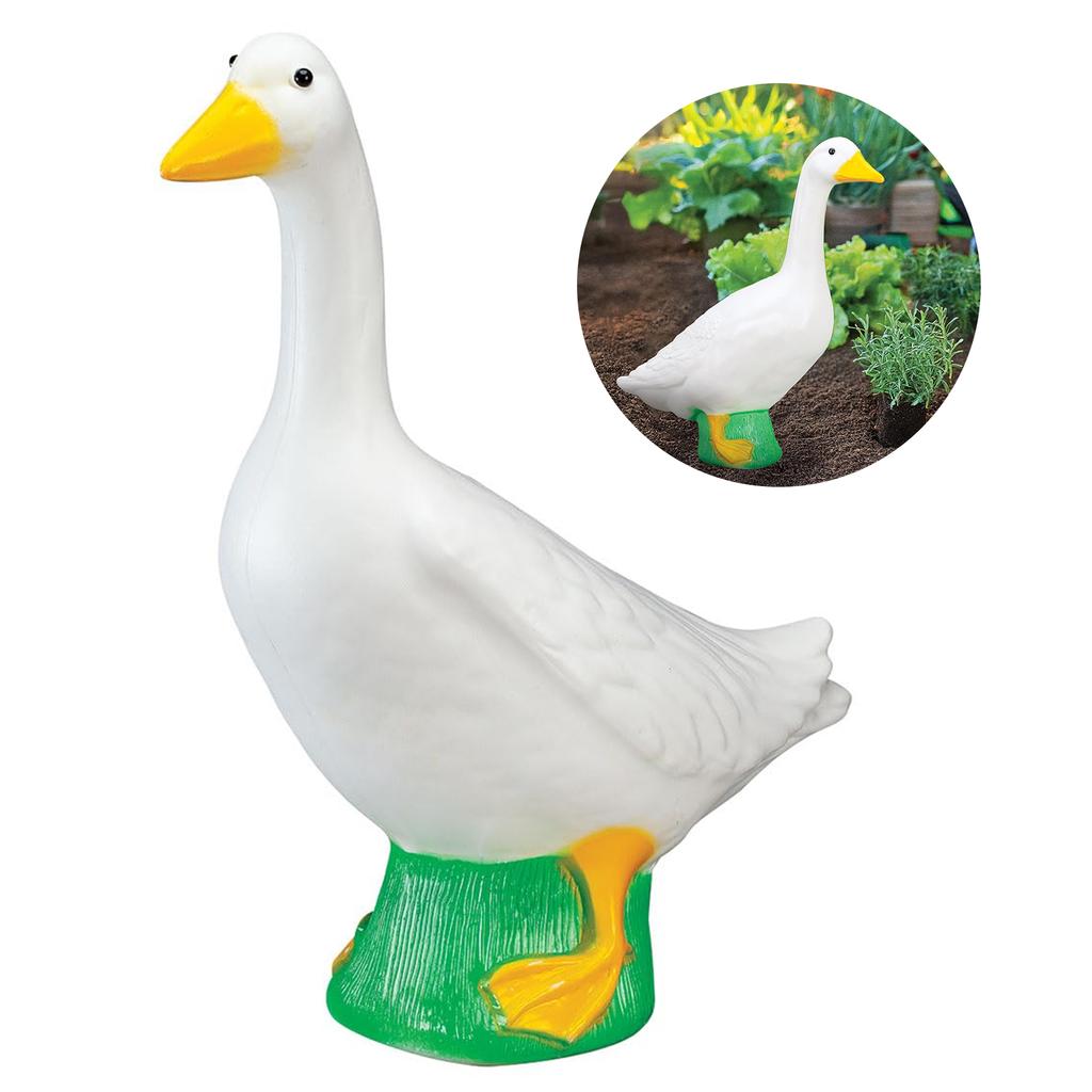 18cm Large White Goose Garden Decor Unique Outdoor Garden Landscape Animal Statue for Housewarming Gift Creative Ornaments