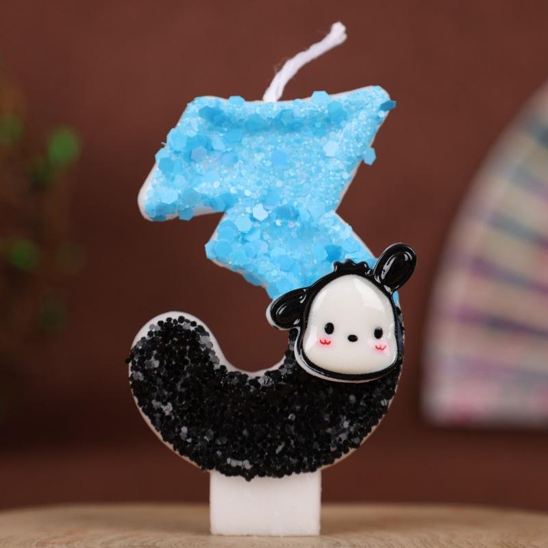 Pacha Dog Numbers Birthday Candle Cake Party Decoration Birthday Handmade Candles 0-9