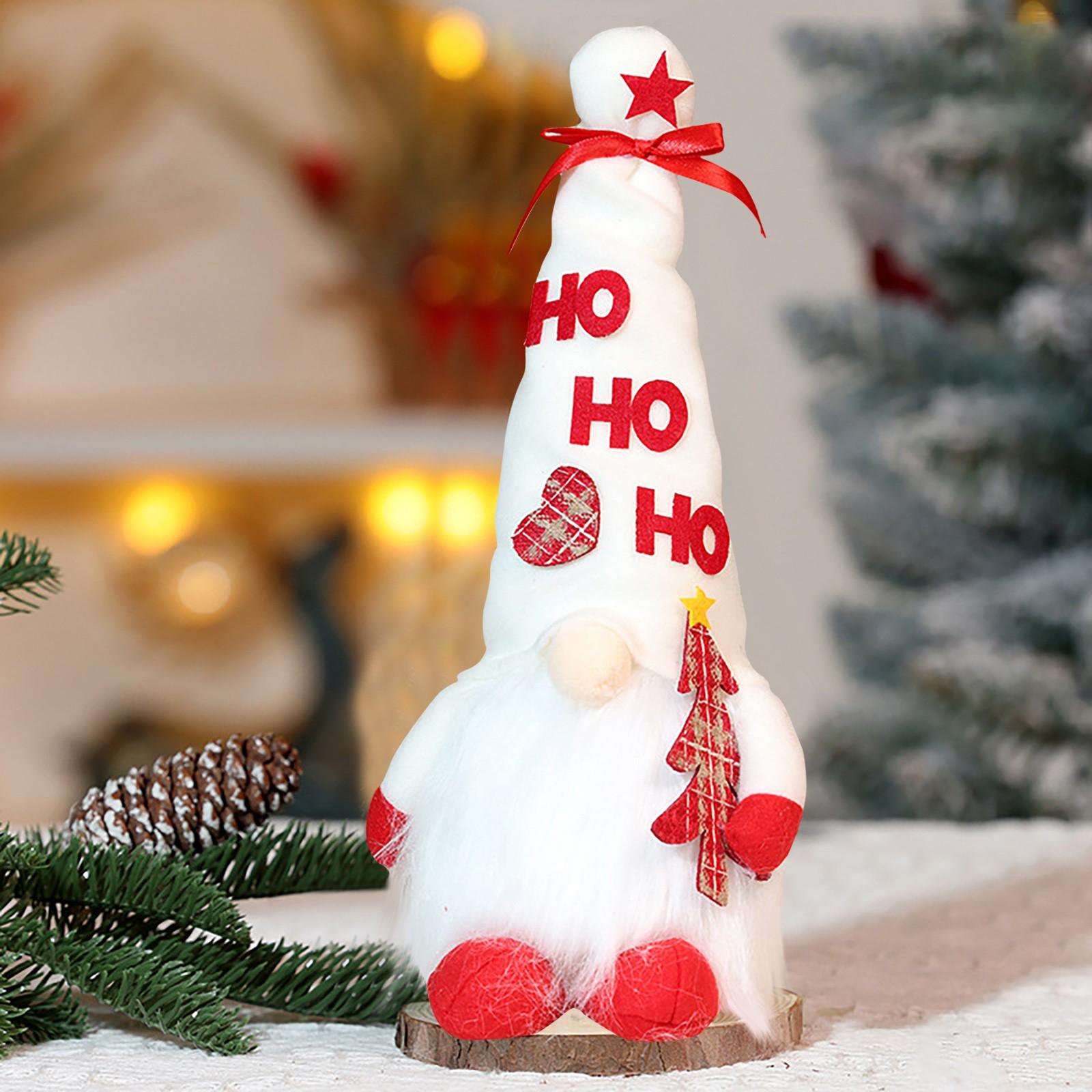 

Рождественские украшения Рождественские светящиеся кукольные украшения Рождественские кукольные украшения с пайетками Детские подарки One Size белый