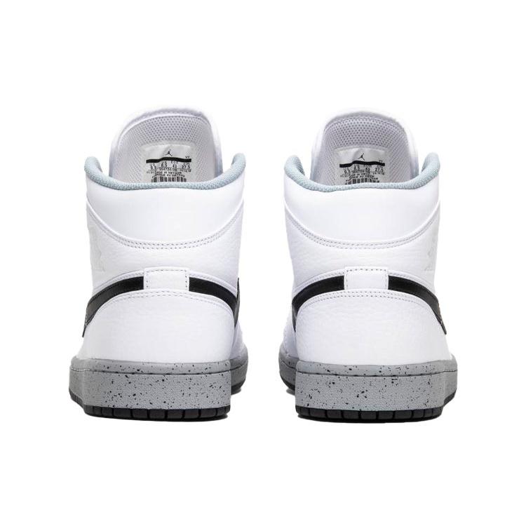 Air Jordan 1 Mid 'White Cement' Men's 554724-115