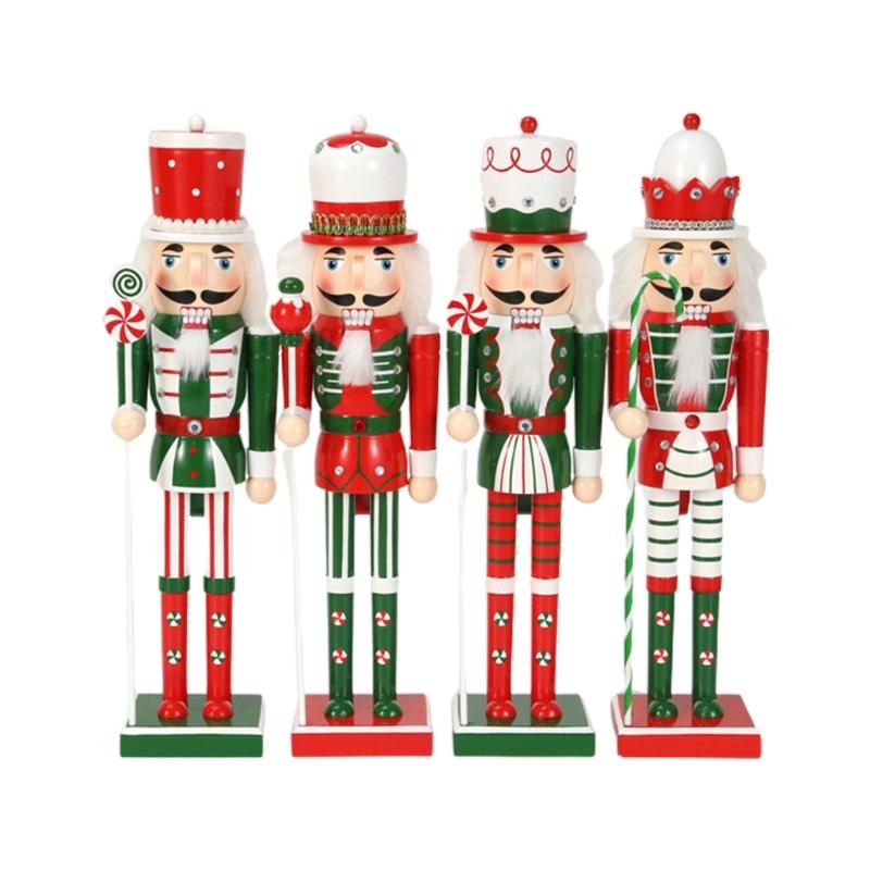 Wooden Soldier Figurine Standing King Nutcrackers 14.96inch Christmas Decors