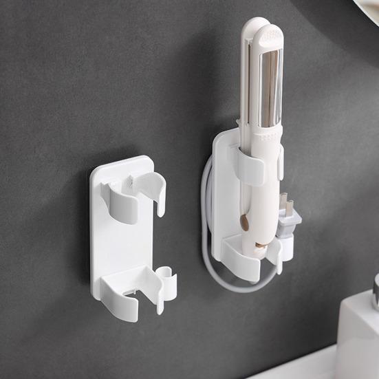 2 Pcs Curling Iron Storage Racks Wall-mounted Punch-free Adjustable Anti-slip Curling Iron Holder Hair Dryer Holder Hair Curler Holder Hair
