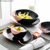 Ceramic Plate Dinner Plate Dishes Fruit Tray Salad Bowl Soup Bowl Noodle Bowls Dessert Plates Snack Tray Decorative Tableware