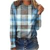 Plaid Striped Retro Women T-Shirts Spring Autumn Long Sleeve Comfort Street 3D Print Female Tee 3XL Plus Size Casual Tops