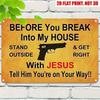 Funny Metal Tin Sign Vintage Wall Art Decor Jesus Home Blessing