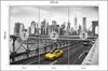 Photomural Taxi Crossing Brooklyn Bridge Smooth Vinyl 270x180