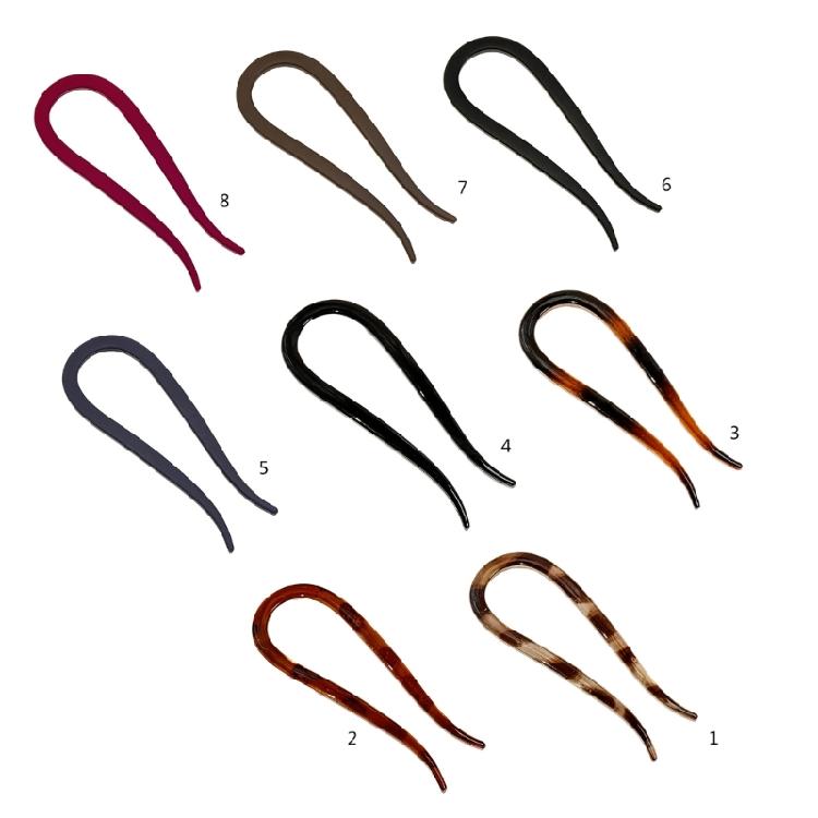 Goat Horn U Shape Hair Comb For Buns Twists Braids Resin Hairpin Updos Hair Holder Hairpin for Women Everyday Wear