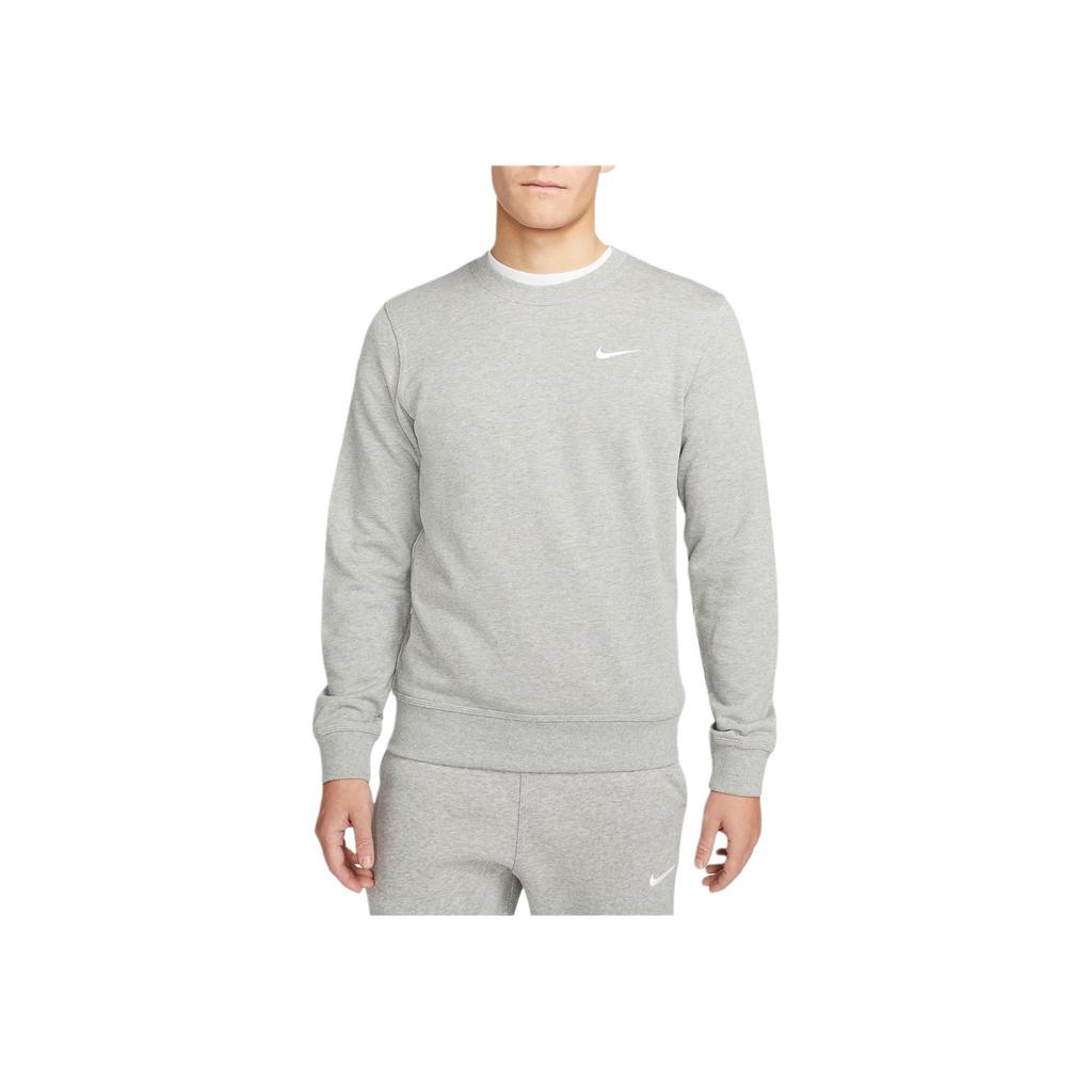 Nike Club Fleece French Terry Rundhals Langarm Sweatshirt Herren Sweatshirt Dunkelgrau 637903-063