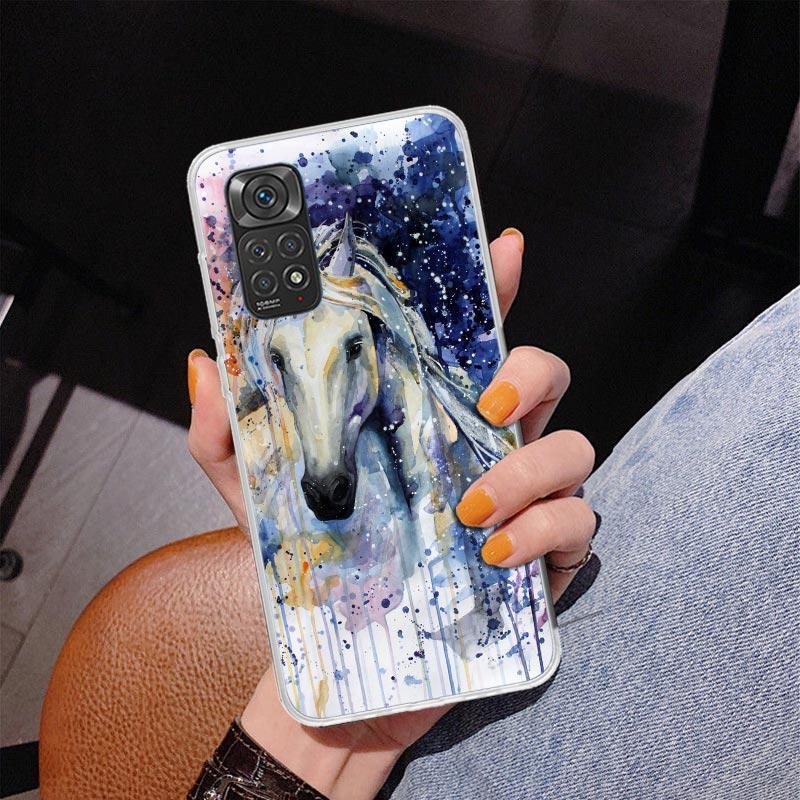 

Animal Oil Painting Horse Phone Case For Xiaomi Redmi Note 15 14 13 12S 12 11 Pro Plus 14S 11S 11E 10 10S 11T 5G Personalized Co Redmi Note 10 Pro 4G
