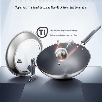 Supor Second Generation Titanium Non-Coated Wok