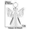 No Fade Silver Color Stainless Steel Angel Charms For Jewelry Making Supplies Handmade Necklace Earrings Pendant DIY Heart Cross