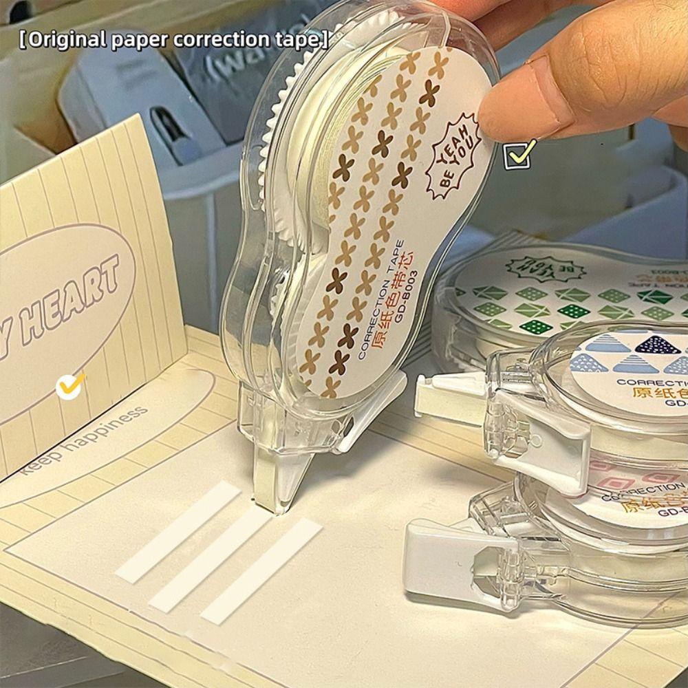 5pcs/Set Large Capacity Correction Tape Flip Design Student Alteration Tape  School Supplies