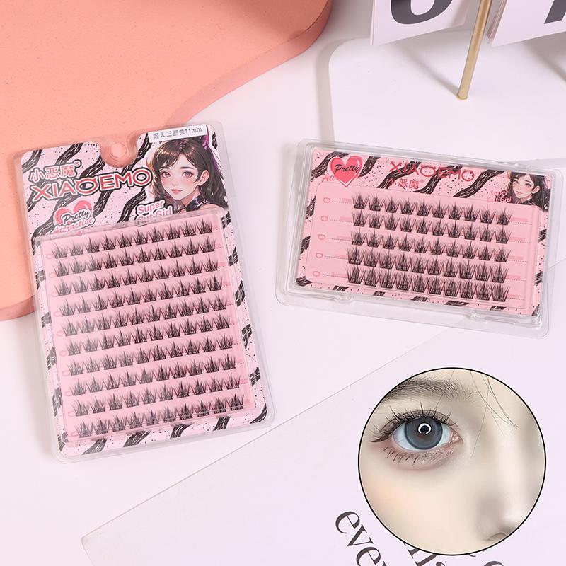 Soft Grafting Fake Lashes 5/10 Rows Black Stems False Lashes V-Shape Diy Eyelash Extension Women