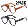 2PACK New Fashion Men Women Sunglasses Large Frame Retro Glasses Uv Protection for Outdoor Travel Eyewear Mountaineering Glasses