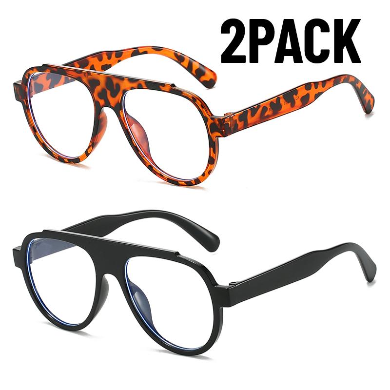 2PACK New Fashion Men Women Sunglasses Large Frame Retro Glasses Uv Protection for Outdoor Travel Eyewear Mountaineering Glasses