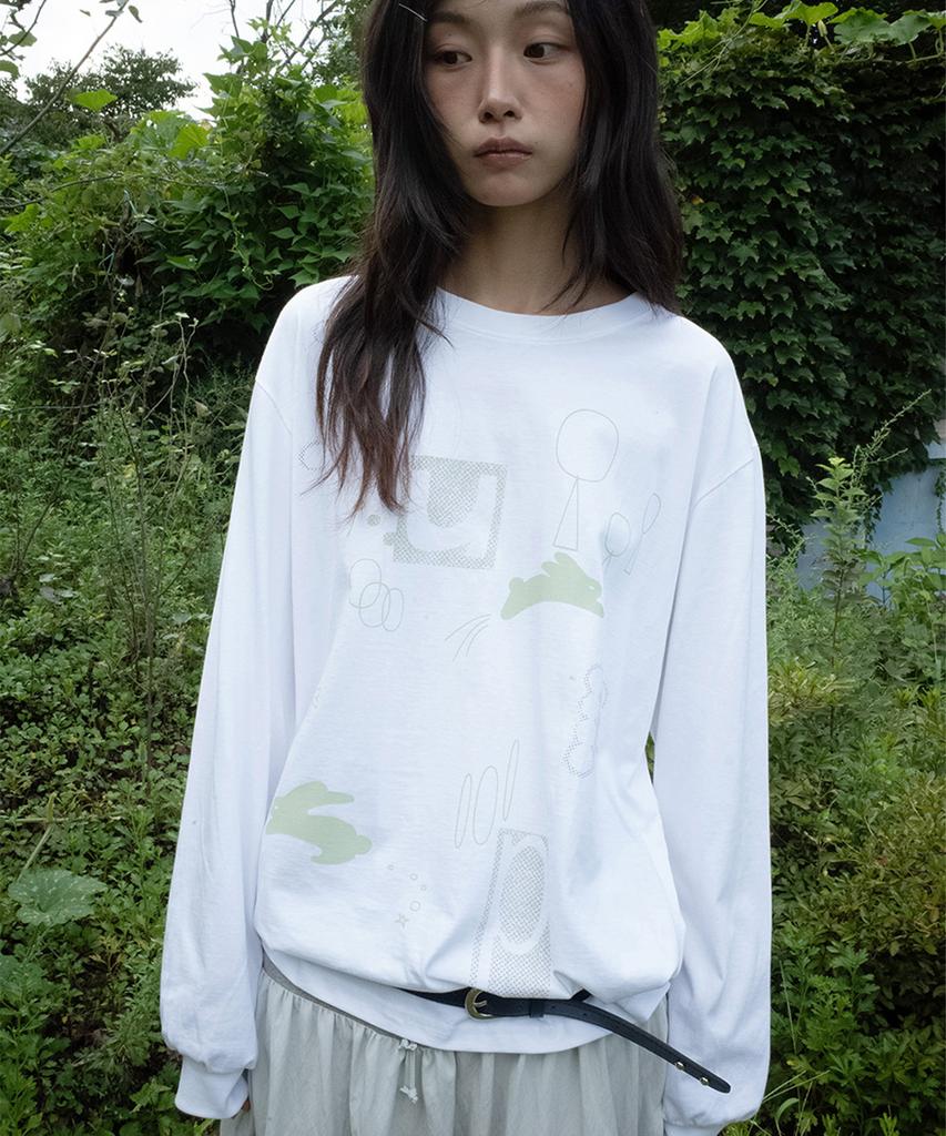 Onseuka Jump Long Sleeve T (Cloud White)