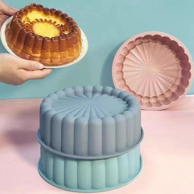 Charlotte Cake Pan Nonstick Silicone Round Cake Mold for Cheesecake Chocolate Cake Rainbow Cakes Tarts Pies Bread Mousse Easy Clean Durable Bakeware
