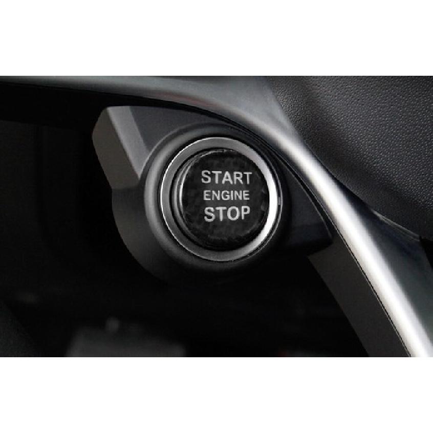 Black Carbon Fiber Keyless Engine Push Start Button Cover For Alfa Romeo Giulia