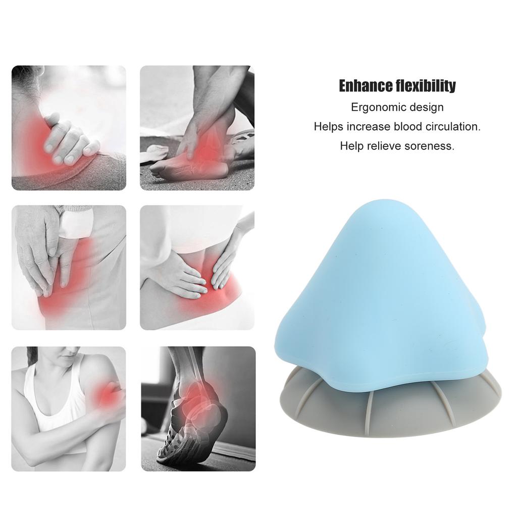 Massage Ball Mini Silicone Trigger Point Pentagon Relaxing Muscle Arch Suction Massage Ball for Waist