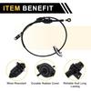 Automatic Transmission Gear Shifter Cable for Jeep Wrangler 2007-2010 Auto Trans Gear Shift Control Lever Cable No.52060164AC/52060164AD Metal Black