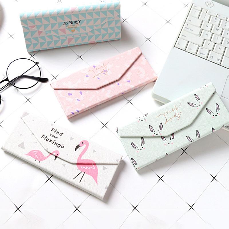 1pc Eyewear Protector for Eyeglasses PU Fashion Folding Sunglasses Box Portable Spectacle Cases Triangle