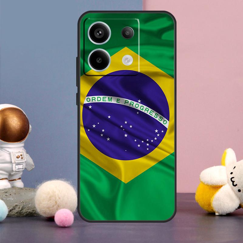Brasilien Fahne Hülle Für Xiaomi Redmi Note 15 Pro Plus 10 11 12 13 14 Pro Redmi 15 15C 14C 10C 12C 13C Abdeckung