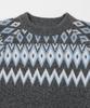 LEFTSEOUL Nordic Pattern Pullover [Gray]