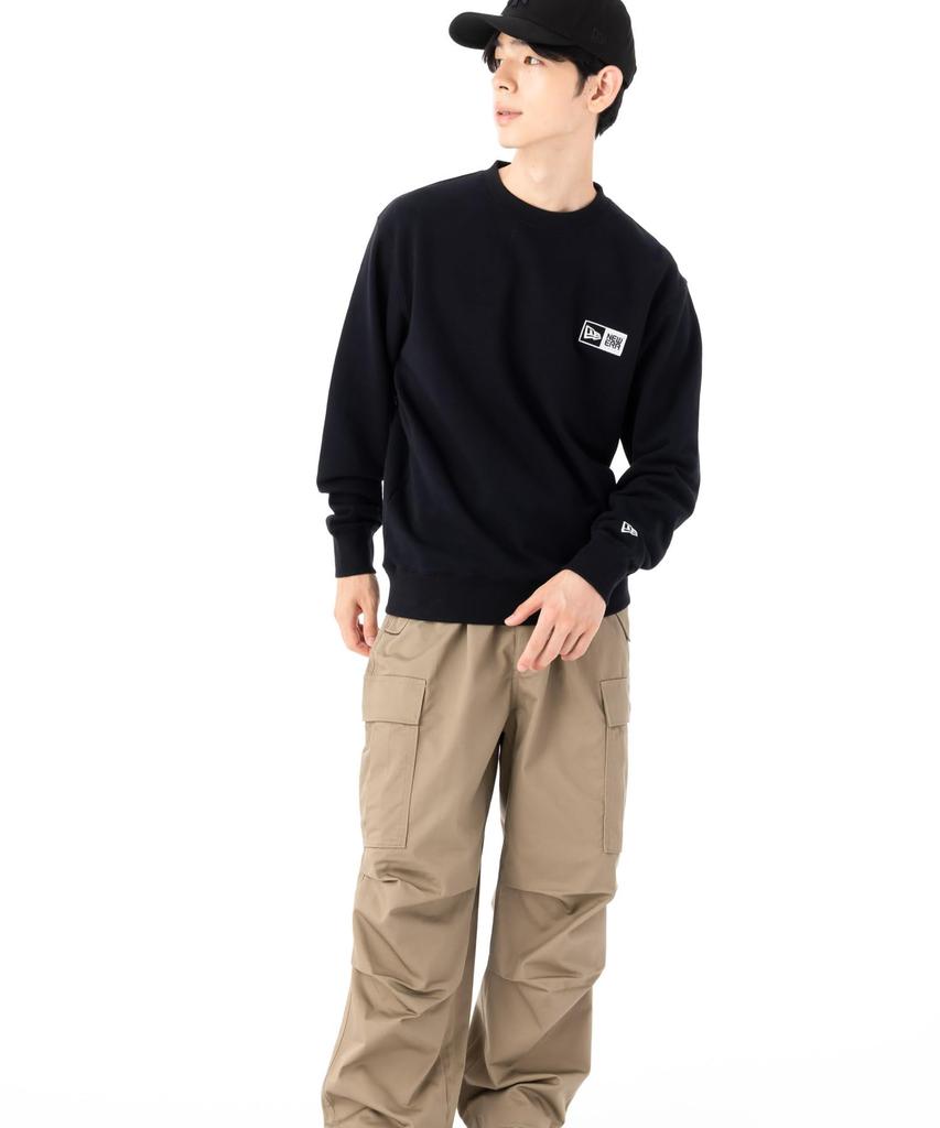 NEW ERA Sweatshirt Crew Neck Box Logo Black XXL 14507994 NER35A5166