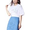 Women's Converse T-Shirts Women's White Crew Neck Moderate Straight Fit