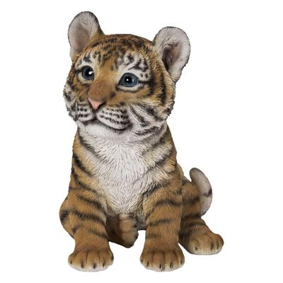 Ubia Sittande 15 x 12 x Docka Djur Trädgård Söt H21217 Tiger, 16,5 cm, Figurin, Prydnad, Dekoration, Realistisk, Tiger,