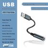 USB to 3.5mm Audio Headphone Adapter Cable
