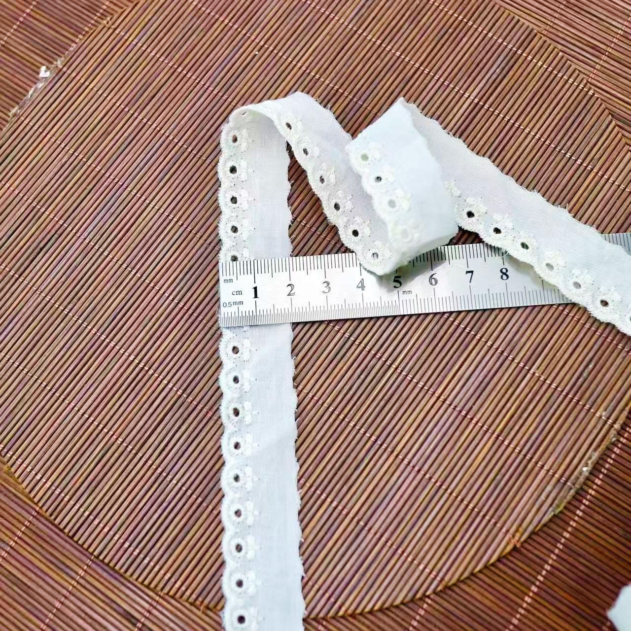 

Хлопковое Кружево с Вышивкой, Аксессуары из Хлопковой Пряжи, Ткань для Одежды и Домашнего Текстиля, Декоративная Кружевная Ткань для Рукоделия TH11905