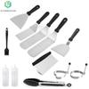 Stainless Steel BBQ Tool Set - Outdoor Grill & Teppanyaki Spatulas