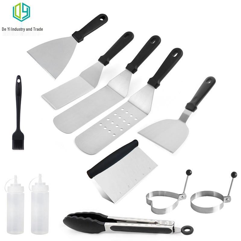 Stainless Steel BBQ Tool Set - Outdoor Grill & Teppanyaki Spatulas