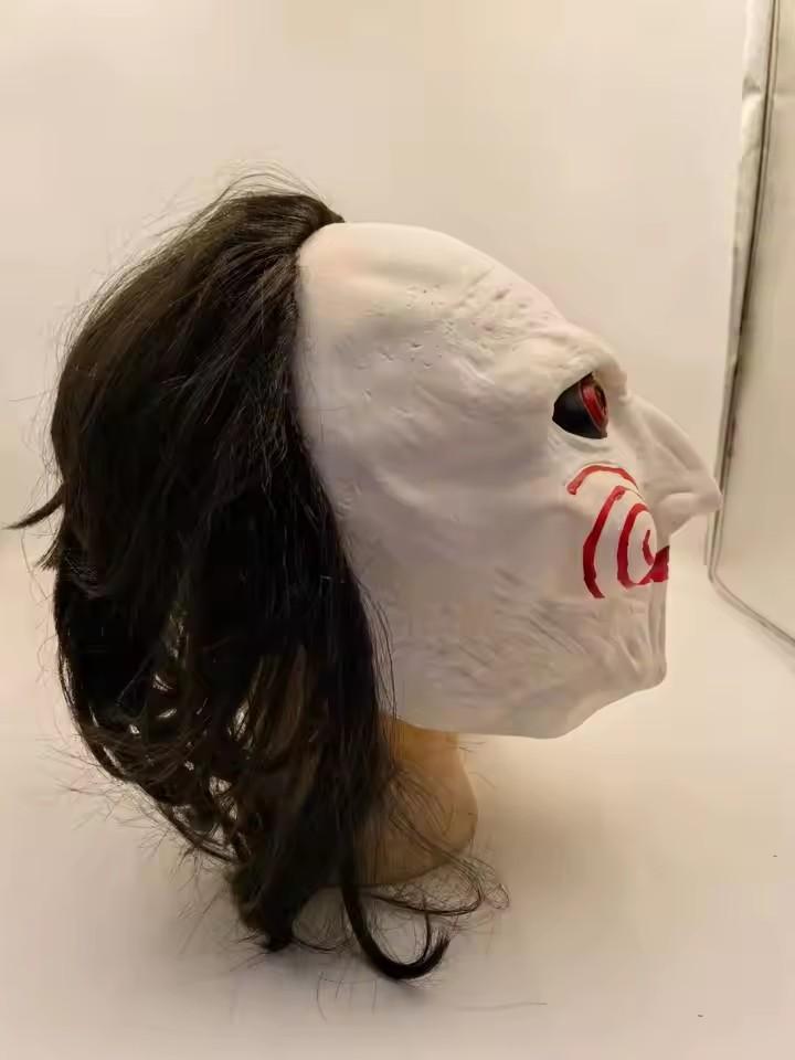 Horror Demon Jigsaw Saw Mask Cosplay Saw X Scary Killers Latex Helmet Party Costume Masks Adult One Size