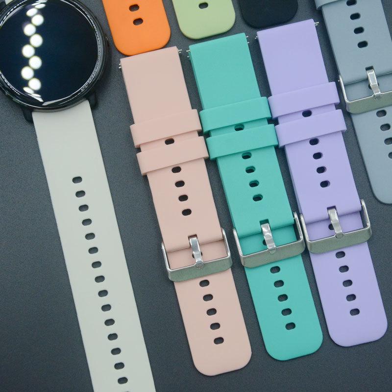 22mm Silicone Quick Release Watch Band for Huawei & Samsung - Universal Fit, High-End Flat Mouth Design
